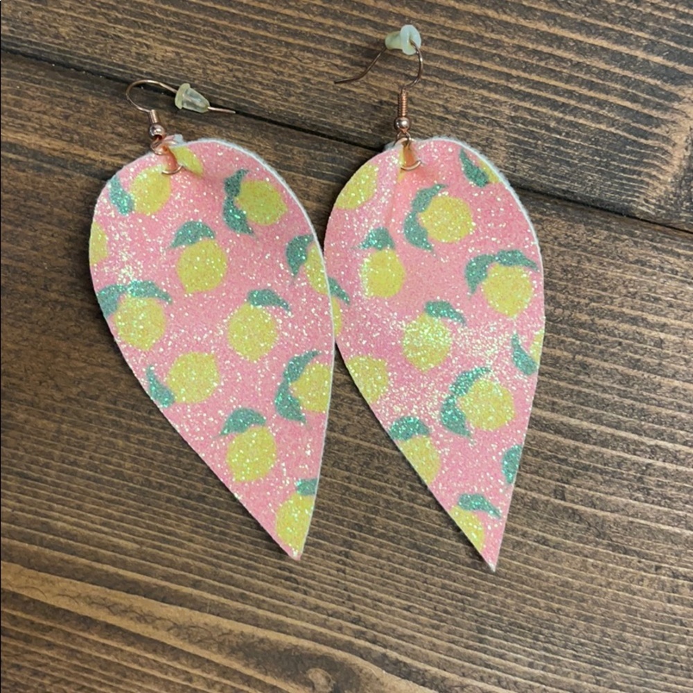 Faux leather earrings